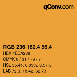 カラーコード: RGB 236 162.4 56.4 | qconv.com