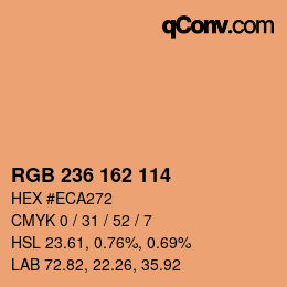 Color code: RGB 236 162 114 | qconv.com
