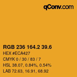 カラーコード: RGB 236 164.2 39.6 | qconv.com