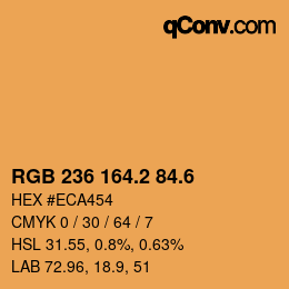 カラーコード: RGB 236 164.2 84.6 | qconv.com