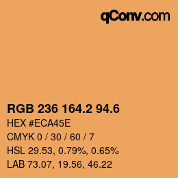 カラーコード: RGB 236 164.2 94.6 | qconv.com