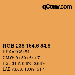 カラーコード: RGB 236 164.6 84.6 | qconv.com