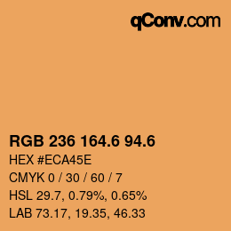 カラーコード: RGB 236 164.6 94.6 | qconv.com