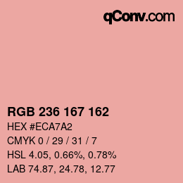 Color code: RGB 236 167 162 | qconv.com