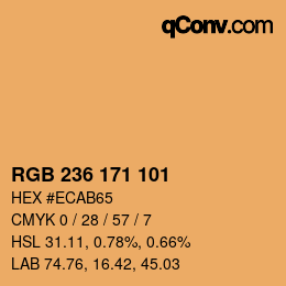 颜色代码: RGB 236 171 101 | qconv.com