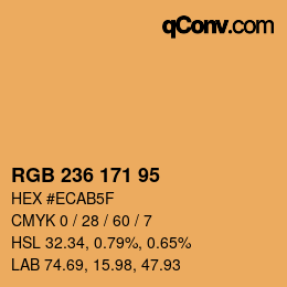 Farbcode: RGB 236 171 95 | qconv.com