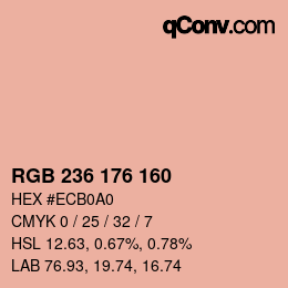 Farbcode: RGB 236 176 160 | qconv.com
