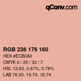 Color code: RGB 236 176 160 | qconv.com