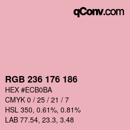 Código de color: RGB 236 176 186 | qconv.com