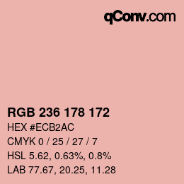Color code: RGB 236 178 172 | qconv.com