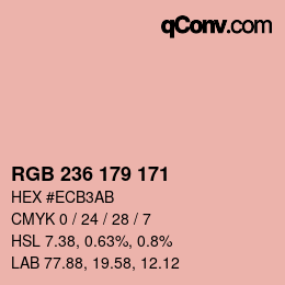 カラーコード: RGB 236 179 171 | qconv.com