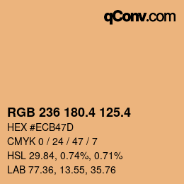 カラーコード: RGB 236 180.4 125.4 | qconv.com