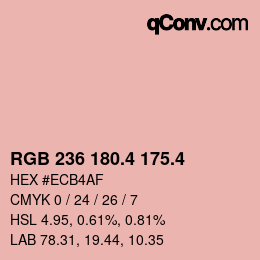 カラーコード: RGB 236 180.4 175.4 | qconv.com