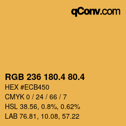 カラーコード: RGB 236 180.4 80.4 | qconv.com