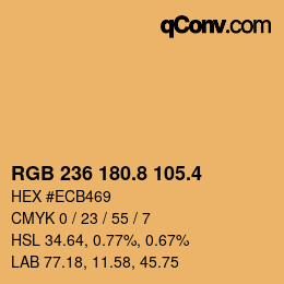 カラーコード: RGB 236 180.8 105.4 | qconv.com