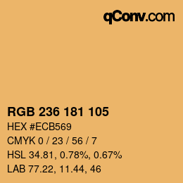 Color code: RGB 236 181 105 | qconv.com