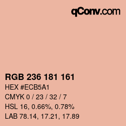 Color code: RGB 236 181 161 | qconv.com
