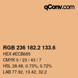 カラーコード: RGB 236 182.2 133.6 | qconv.com