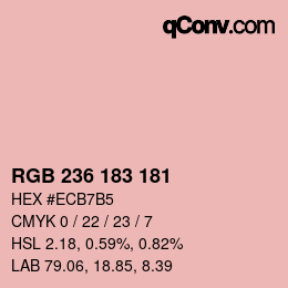 Color code: RGB 236 183 181 | qconv.com