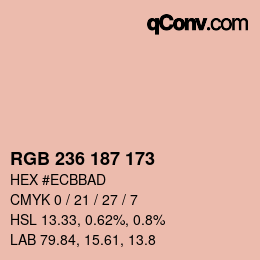 Farbcode: RGB 236 187 173 | qconv.com