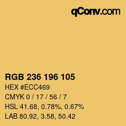 Color code: RGB 236 196 105 | qconv.com