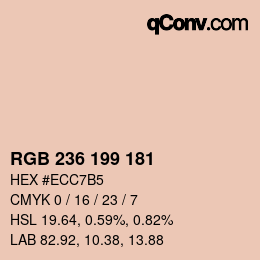 Color code: RGB 236 199 181 | qconv.com