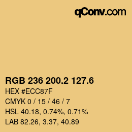 カラーコード: RGB 236 200.2 127.6 | qconv.com