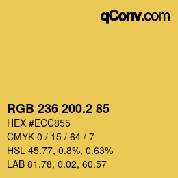 カラーコード: RGB 236 200.2 85 | qconv.com