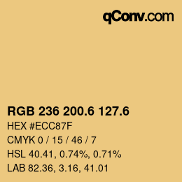 カラーコード: RGB 236 200.6 127.6 | qconv.com