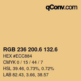 カラーコード: RGB 236 200.6 132.6 | qconv.com