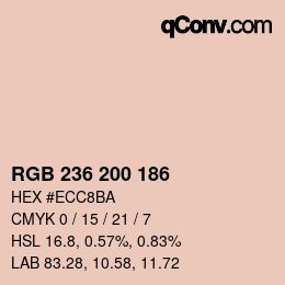 Color code: RGB 236 200 186 | qconv.com