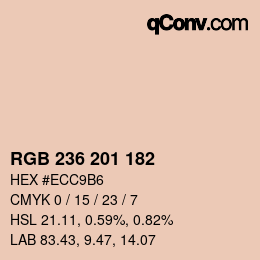 Color code: RGB 236 201 182 | qconv.com