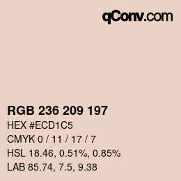 Color code: RGB 236 209 197 | qconv.com