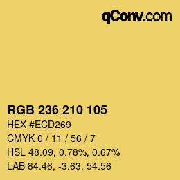 カラーコード: RGB 236 210 105 | qconv.com