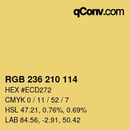 Color code: RGB 236 210 114 | qconv.com