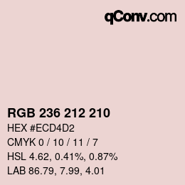 Farbcode: RGB 236 212 210 | qconv.com