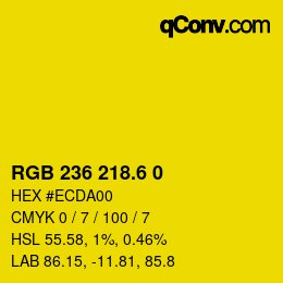 カラーコード: RGB 236 218.6 0 | qconv.com