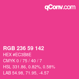 Color code: RGB 236 59 142 | qconv.com