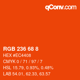 Farbcode: RGB 236 68 8 | qconv.com