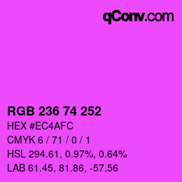 Color code: RGB 236 74 252 | qconv.com