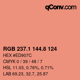 Color code: RGB 237.1 144.8 124 | qconv.com