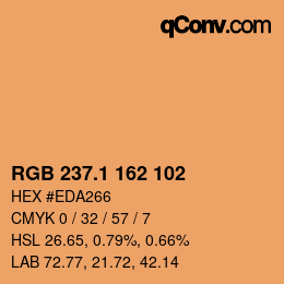 カラーコード: RGB 237.1 162 102 | qconv.com