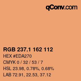 カラーコード: RGB 237.1 162 112 | qconv.com