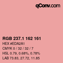 Color code: RGB 237.1 162 161 | qconv.com