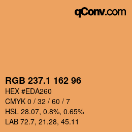 Color code: RGB 237.1 162 96 | qconv.com