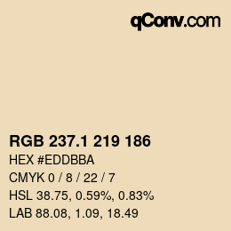 カラーコード: RGB 237.1 219 186 | qconv.com
