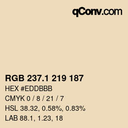 Color code: RGB 237.1 219 187 | qconv.com