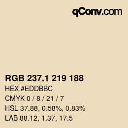 Color code: RGB 237.1 219 188 | qconv.com