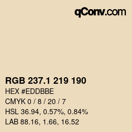 カラーコード: RGB 237.1 219 190 | qconv.com