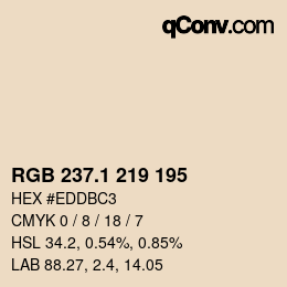カラーコード: RGB 237.1 219 195 | qconv.com